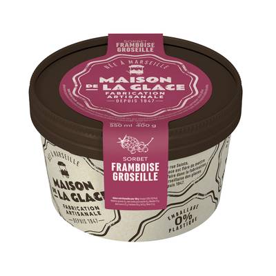 Maison de la Glace Sorbet Framboise Groseille, 400g