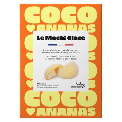 Tiliz Mochi glacé coco cœur ananas, 210g