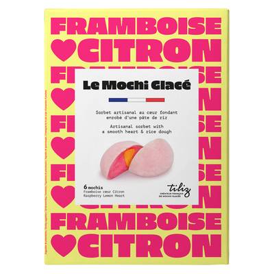 Tiliz Mochi glacé framboise cœur citron, 210g