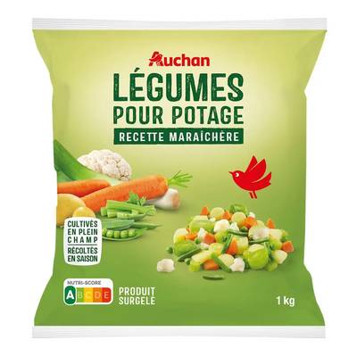 Auchan Légumes pour potage maraîcher, 1kg