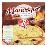 La Pizza De Manosque Pizza 3 fromages Label Rouge cuite au feu de bois de Chêne et de Hêtre, 430g