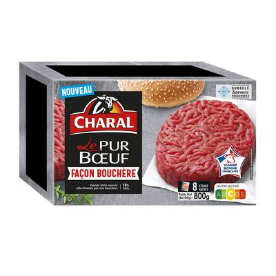 Charal Steaks hachés VBF pur boeuf 18% mg, 8x100g