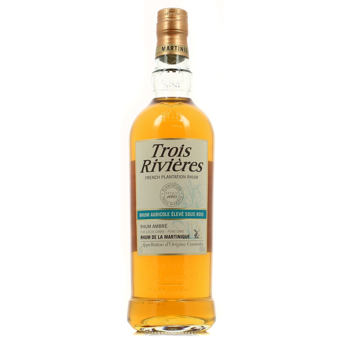 Trois rivières Rhum ambré 40°, 70cl