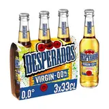 Desperados Virgin Bière blonde 0.00° aromatisée agrumes et zestes de citron, 3x33cl
