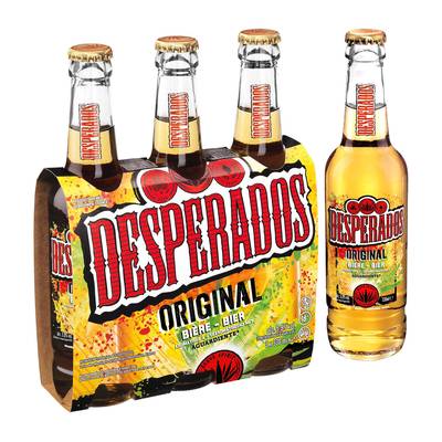 Desperados Bière aromatisée à la tequila 5,9°, 3x33cl