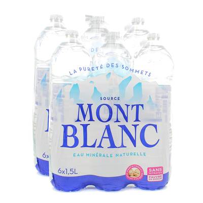 Source Mont Blanc Eau minérale naturelle, Lot de 2 - 6x1,5L