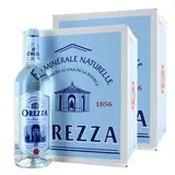 Orezza Eau gazeuse minérale naturelle Corse, bouteille en verre, Lot de 2 - 6x1L