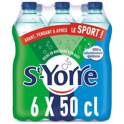Saint Yorre Eau gazeuse minérale naturelle, 6x50cl