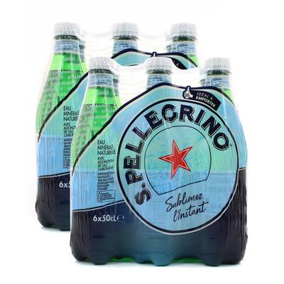 San Pellegrino Eau gazeuse minérale naturelle, Lot de 2 - 6x50cl
