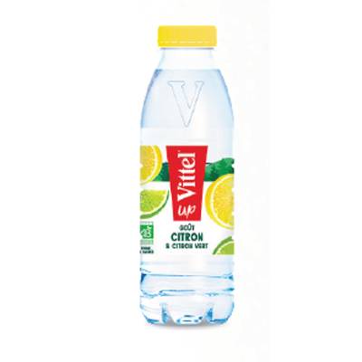 Vittel Eau minérale naturelle aromatisée citron citron vert bio, 50cl