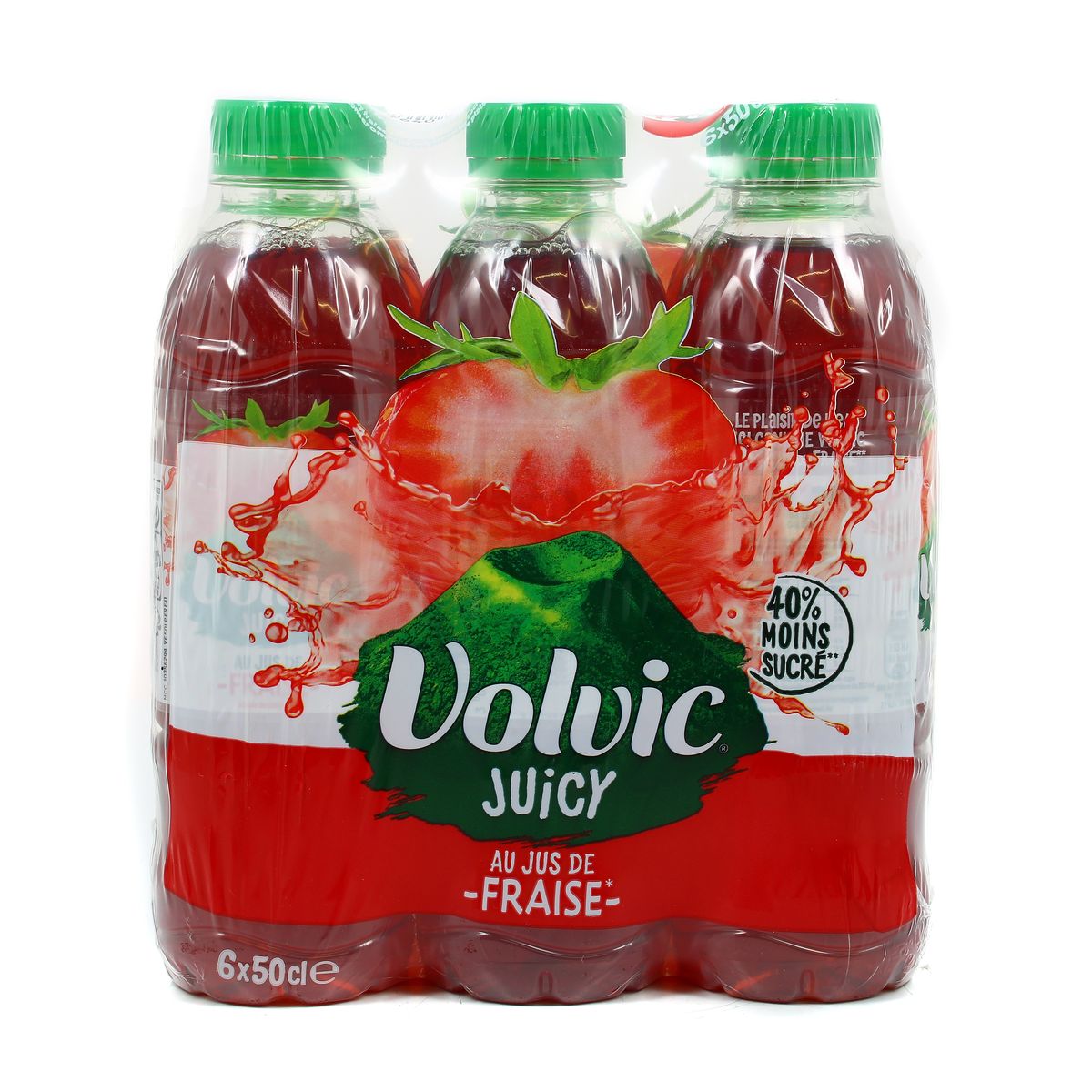 Volvic Eau au jus de fraise, 6x50cl