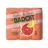 Badoit Bulles de Fruits Pamplemousse Touche de Citron, 6x33cl