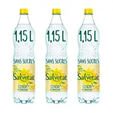 Salvetat Eau gazeuse aromatisée citron, Lot de 3x1,15L