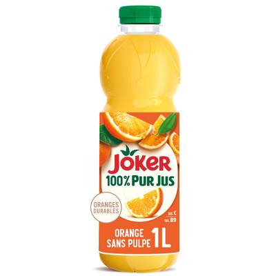 Joker Pur jus d'orange sans pulpe, 1L