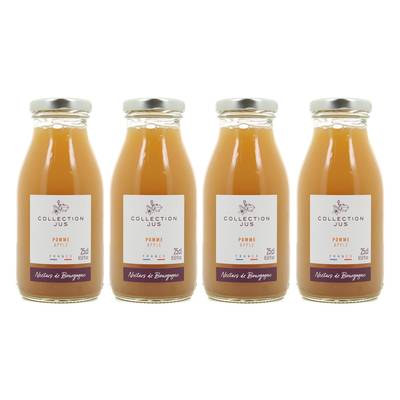 Nectars de Bourgogne Pur Jus de Pomme du Mont du Lyonnais, Lot de 4x25cl