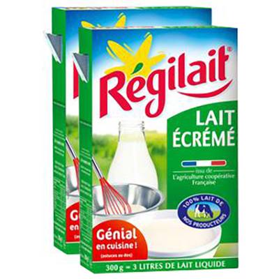 Régilait Lait Ecrémé, Lot de 2x300g