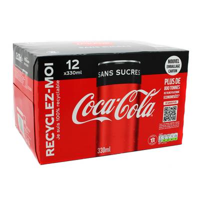 Coca-Cola Coca sans sucre, 12x33cl