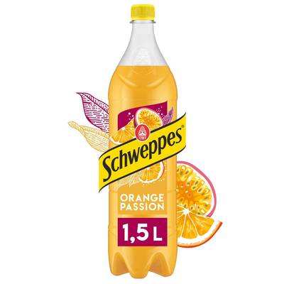 Schweppes Boisson gazeuse saveur orange passion, 1,5L