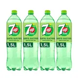 Seven-Up free Boisson gazeuse aromatisée sans sucre, Lot de 4x1,5L
