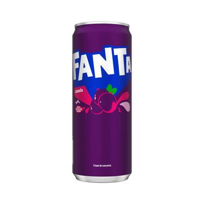 Fanta Boisson gazeuse aromatisée cassis, 33cl