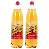 Schweppes Boisson gazeuse saveur pomme, Lot de 2x1,5L