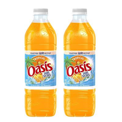 Oasis Boisson aux fruits tropical sans sucre, Lot de 2x1,5L