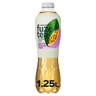 Fuze Tea Thé vert glacé saveur passion sans sucres, 1,25L