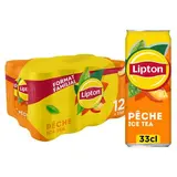 Lipton Thé glacé saveur pêche, 12x33cl