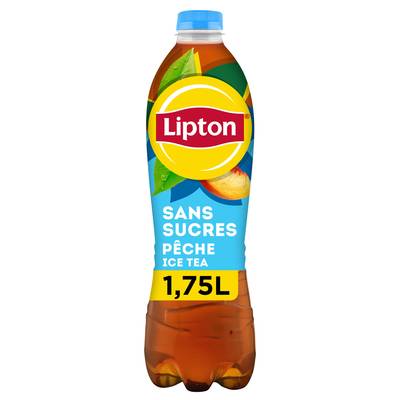 Lipton Thé glacé saveur pêche zéro sucres, 1,75L