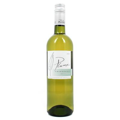 Sud de France Plume Chardonnay blanc 9°, 75cl