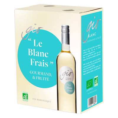 Vin De France blanc Gérard Bertrand, cuvée Gio Bio 12°, Bag in box 3L