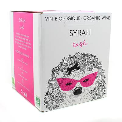 Vin De France rosé Hérisson Syrah Bio 12.5°, Bag in box 3L