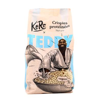 Koro Céréales petit-déjeuner Crispies Protéinées Nature - Teddy Riner, 250g