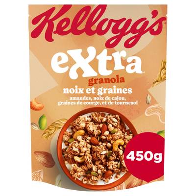 Kellogg's Céréales Extra Kellogg's Noix et Graines, 450g
