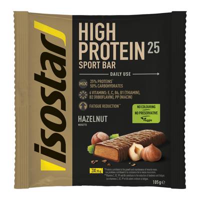 Isostar Barres Protéine Noisettes, 3 barres