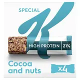Kellogg's Barres Céréales Special K Protein Noix de Coco, Cacao, Noix de cajou, 4 barres