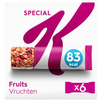 Kellogg's Barres céréales Special K Fruits Rouges, 6 barres