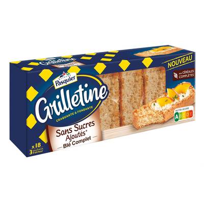 Pasquier Tartine Grilletine Blé Complet, 255g