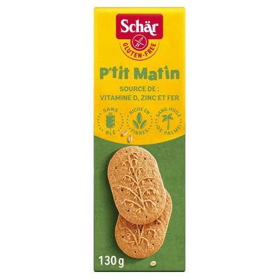 Schär Biscuits petit-déjeuner à l'avoine sans gluten, 2x65g
