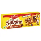Savane Gâteaux fourrés au chocolat P'tit Savane rigolo, 5 gâteaux - 150g