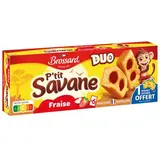 Savane Gâteaux fourrés à la fraise P'tit savane duo fraise, 6 gâteaux - 150g