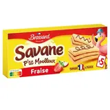Savane Gâteaux P'tit Moelleux Fraise, 5 gâteaux - 135g