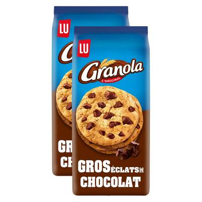 Granola Cookies Gros éclats de chocolat, Lot de 2x184g