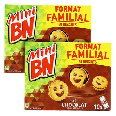 BN Mini choco goût chocolat, Lot de 2x350g