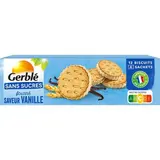 Gerblé Sans Sucres Biscuits Fourrés Saveur Vanille Sans Sucre, 12 biscuits - 185g