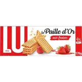 Lu Gaufrettes Paille d'or Fraise, 4 étuis - 150g