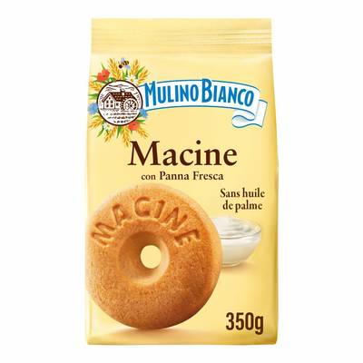 Mulino Bianco Biscuits Gateaux Macine à la crème pasteurisée, 350g