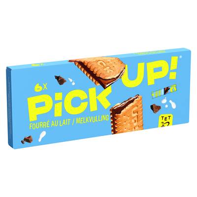 Pick-Up Biscuits fourrés chocolat au lait X6, 168g