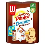 Pépito Biscuits fourrés goût chocolat Croc sablé, 2x294g