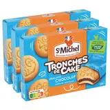 St Michel Gateaux Tronche de cake moelleux chocolat, Lot de 3x6 gâteaux - 175g